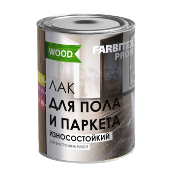 Лак паркетный алкидно-уретановый износостойкий глянцевый FARBITEX ПРОФИ WOOD 0.8л